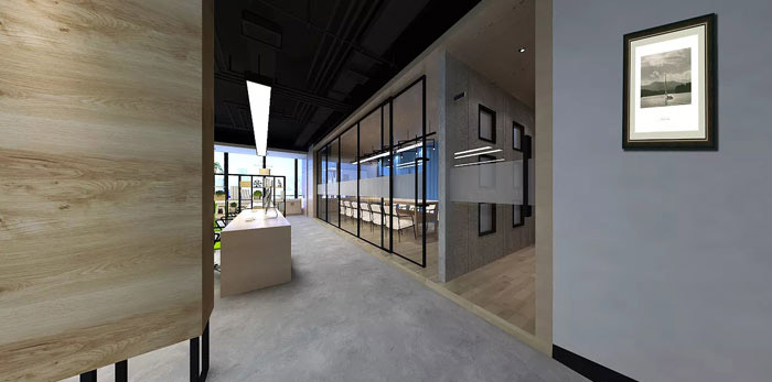 信息科技公司辦公室裝修設計效果圖