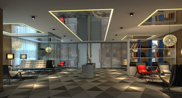 設(shè)計師點綴的辦公室設(shè)計效果圖