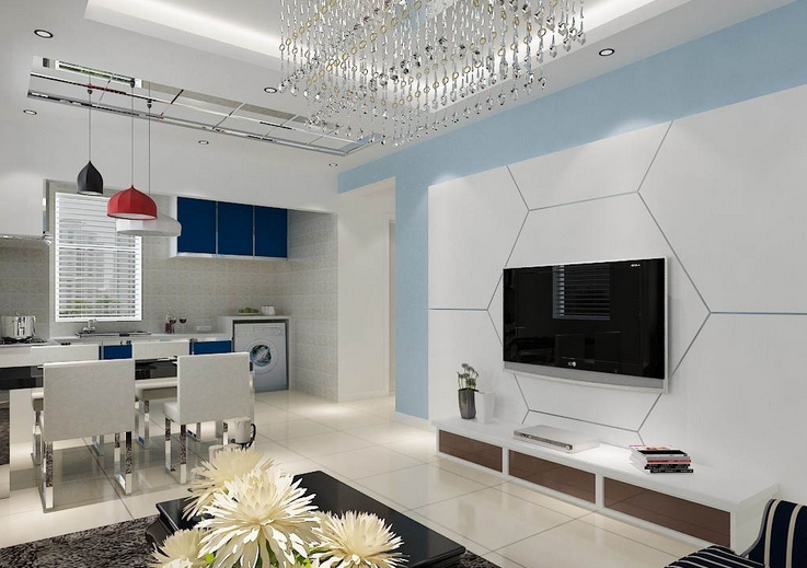 節(jié)約空間，又增大容量電視背景墻