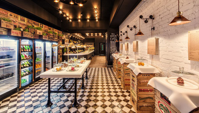 復古風格水果店鋪裝修設(shè)計案例