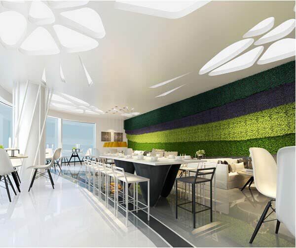 辦公室咖啡廳式茶水間裝修設計案例效果圖