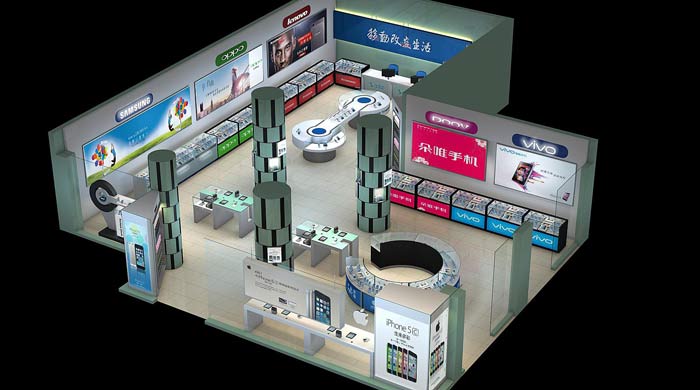 2016年最新、最熱手機(jī)店整體裝修設(shè)計(jì)案例效果圖