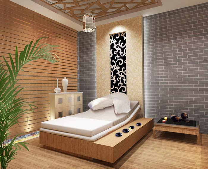 時尚養(yǎng)生館會所休息區(qū)域裝修設(shè)計案例效果圖