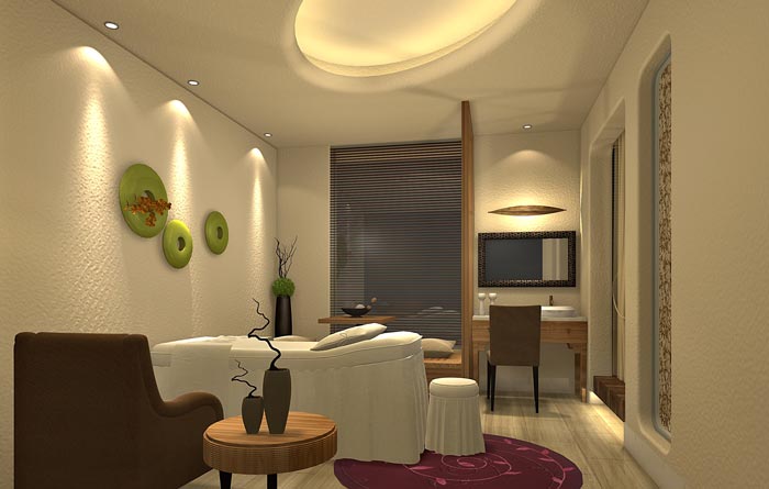 玉顏堂美容會(huì)所按摩房設(shè)施裝修設(shè)計(jì)案例效果圖