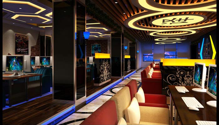 電競網(wǎng)咖裝修設計案例