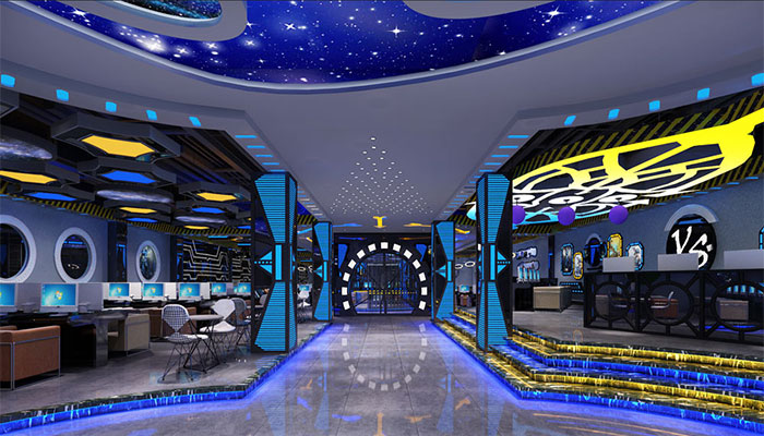 神秘星空網咖貴賓對戰(zhàn)區(qū)域裝修設計效果圖