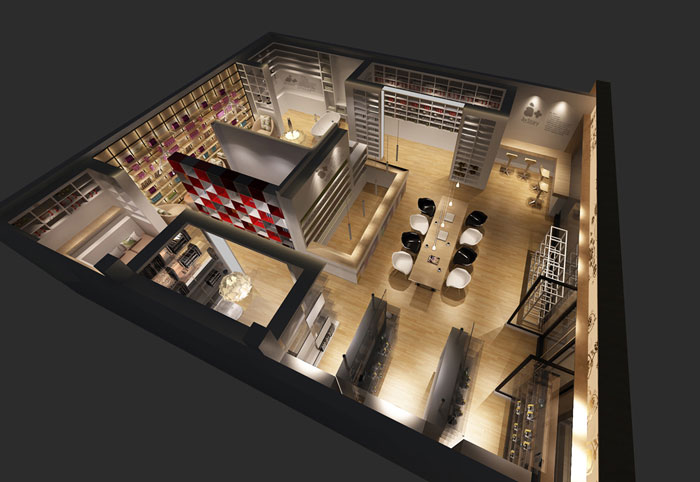咖啡店面整體圖裝修設(shè)計效果圖