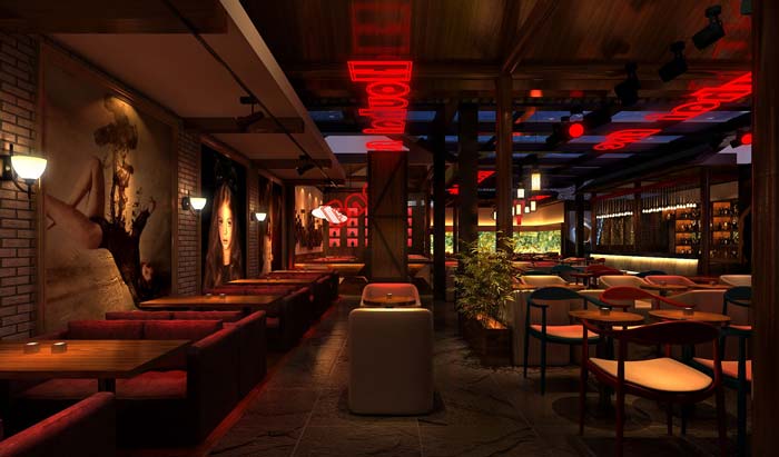 情侶、商務(wù)、聚餐、休閑酒吧大廳裝修設(shè)計案例效果圖