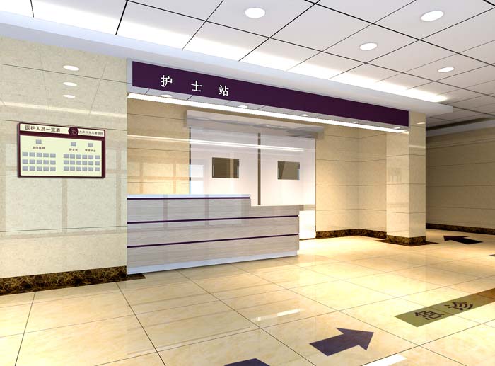 大慶市婦女兒童醫(yī)院急診通道裝修設計案例效果圖