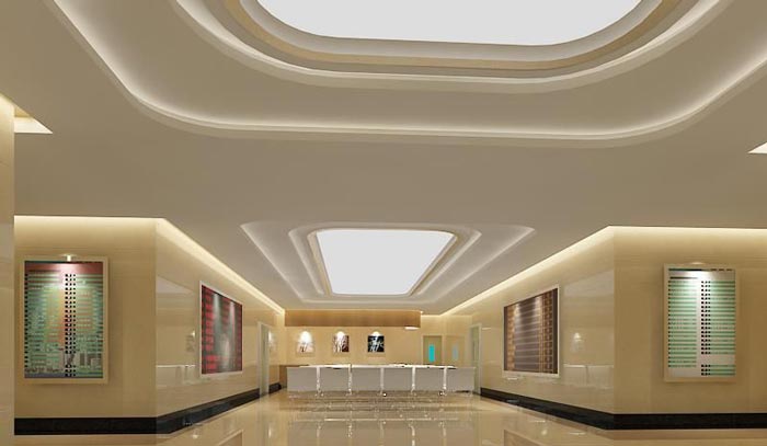 人民醫(yī)院室內大廳裝修設計案例效果圖