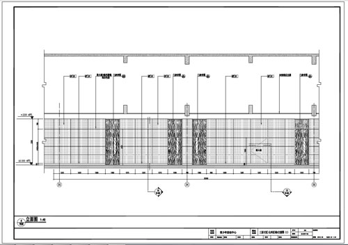 青少年活動(dòng)中心深化設(shè)計(jì)施工圖三層C區(qū)公共區(qū)域4立面圖（1）