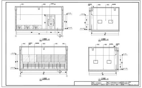 青少年活動(dòng)中心深化設(shè)計(jì)施工圖一層C區(qū)青年社團(tuán)活動(dòng)平、頂面圖