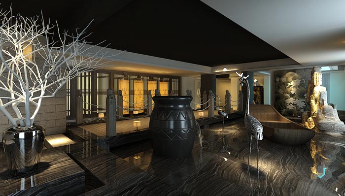 現(xiàn)代中式風格中餐廳裝修設計案例