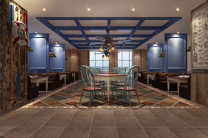 異域風(fēng)格的餐廳大廳過道裝修設(shè)計(jì)方案效果圖