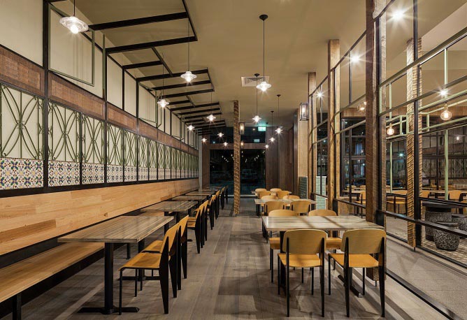 歷史、文化傳統(tǒng)氛圍下1200平方餐廳就餐區(qū)域設計方案效果圖