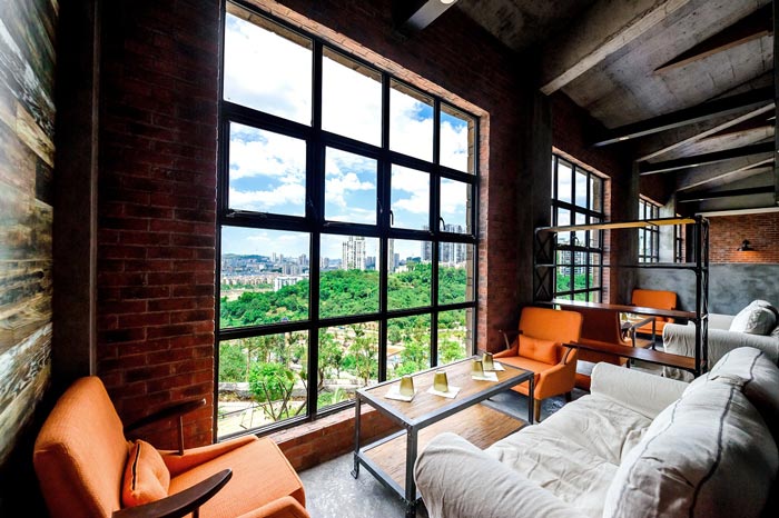 340平方工業(yè)風與LOFT風格相結(jié)合的餐廳茶水間設(shè)計效果圖