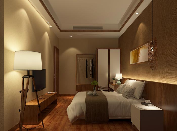 享樂主題酒店單人客房裝修設(shè)計案例效果圖