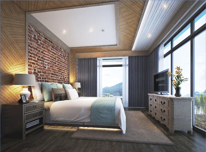 主題概念酒店風(fēng)景客房裝修設(shè)計案例效果圖