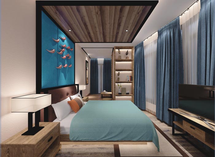 主題概念酒店休閑客房裝修設(shè)計案例效果圖