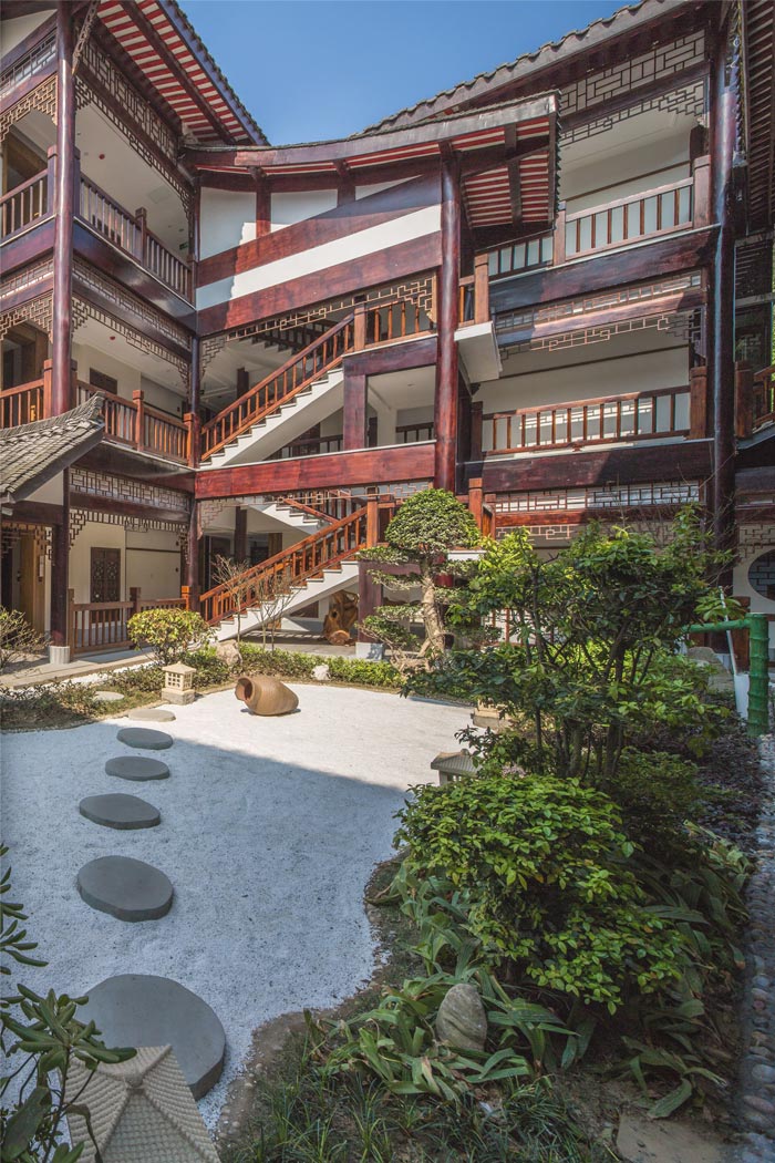 禪文化精品酒店庭院裝修設(shè)計(jì)案例效果圖