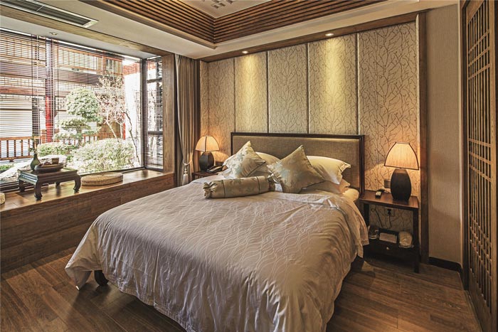 禪文化精品酒店單人客房裝修設(shè)計(jì)案例效果圖