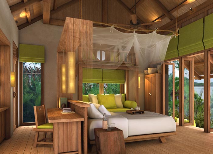 私人度假酒店客房裝修設計案例效果圖