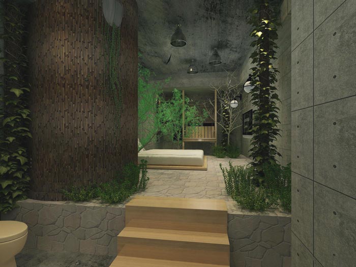 主題情侶酒店原生態(tài)客房裝修設計案例效果圖