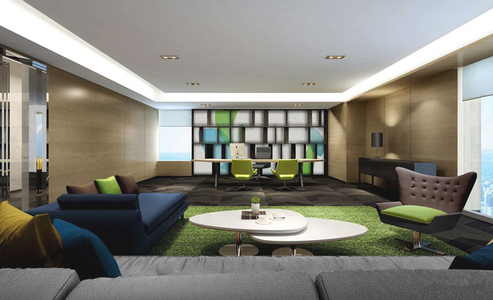 金融咨詢公司總經(jīng)理辦公室裝修設計案例效果圖