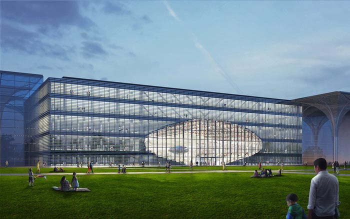 天津濱海圖書館外形設(shè)計效果圖