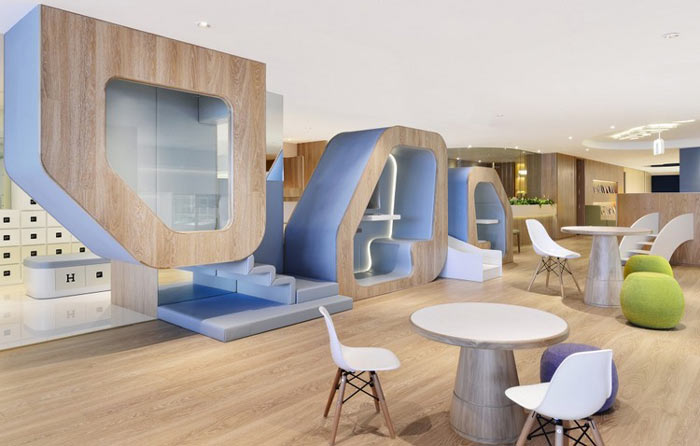 兒童教育培訓機構接待區(qū)裝修設計案例效果圖