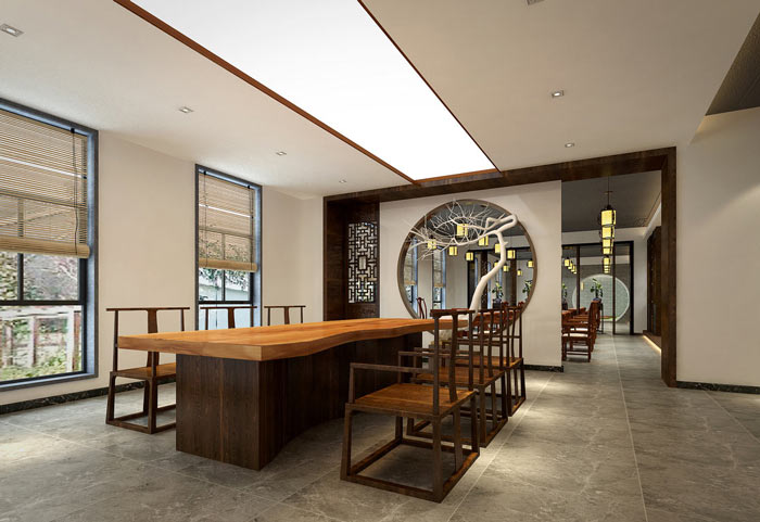 書法培訓機構會議區(qū)裝修設計案例效果圖