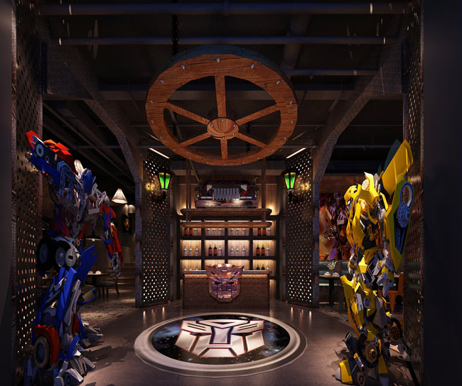 變形金剛主題餐廳裝修設(shè)計效果圖