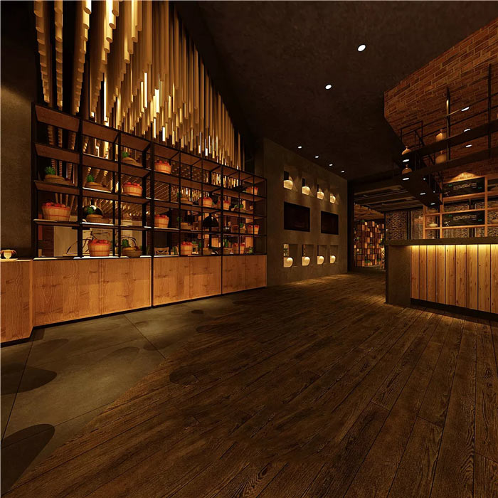 7080主題餐廳進門區(qū)裝修設計效果圖