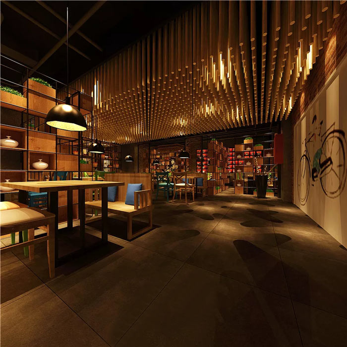 7080主題餐廳就餐區(qū)裝修設計效果圖