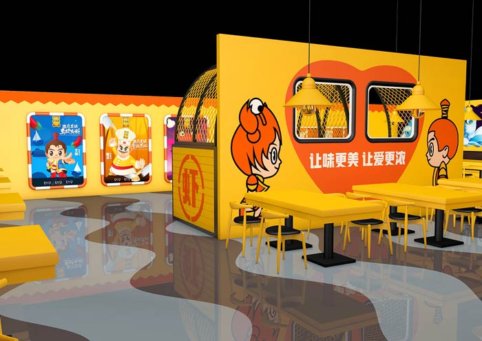 小龍蝦主題餐廳墻繪裝修設(shè)計效果圖