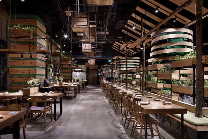 特色生態(tài)餐廳餐區(qū)裝修設計效果圖