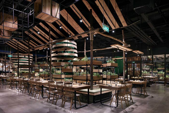 特色生態(tài)餐廳餐區(qū)裝修設計效果圖