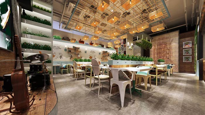 烤魚(yú)燒烤店裝飾設(shè)計(jì)效果圖