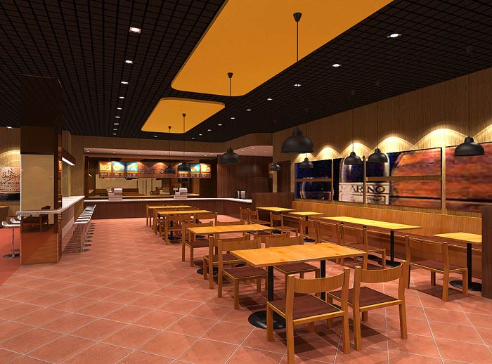 快餐店裝修設(shè)計效果圖