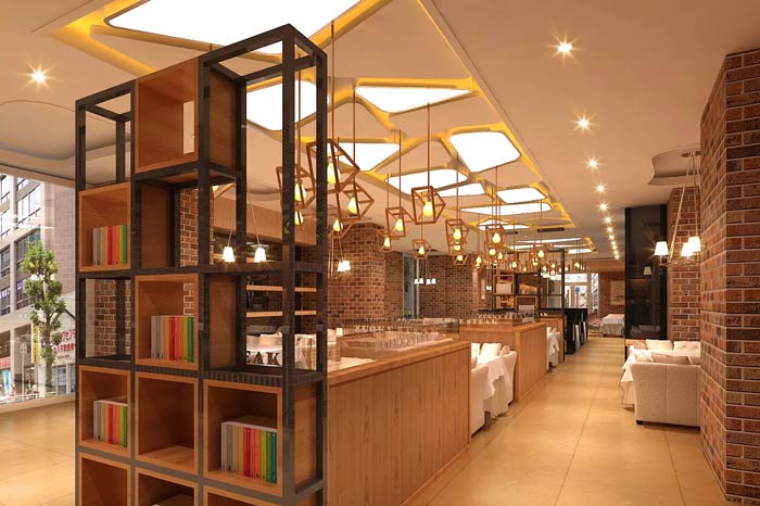 牛排西餐廳餐區(qū)裝修設(shè)計(jì)效果圖