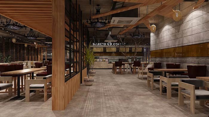 咖啡館空間裝修設(shè)計效果圖