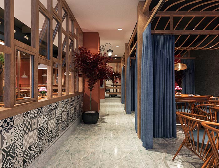 私房菜餐廳餐區(qū)裝修設計效果圖