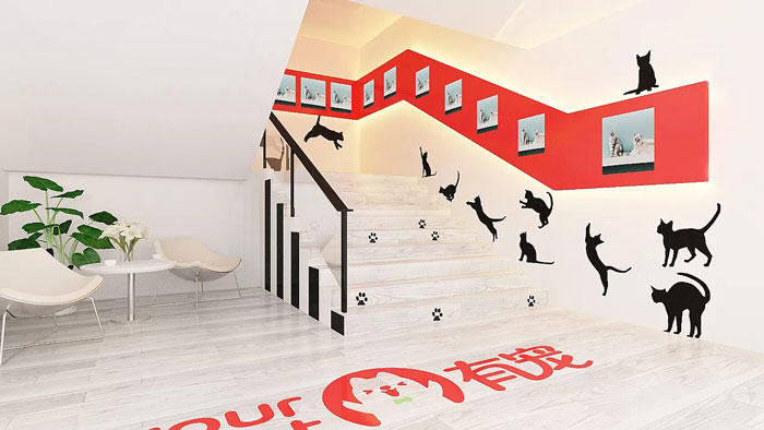 寵物公司辦公室進門區(qū)裝修設計效果圖