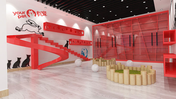 寵物公司辦公室娛樂區(qū)裝修設計效果圖
