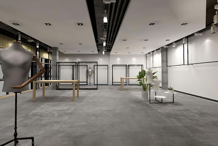 服裝公司辦公室展廳裝修設(shè)計效果圖