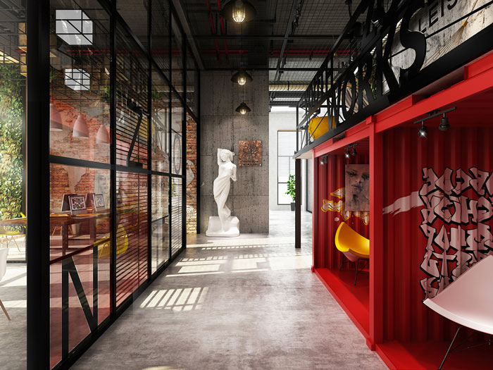 聯(lián)合辦公進(jìn)門(mén)區(qū)效果圖