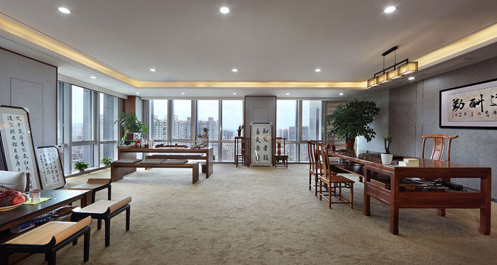 機(jī)電公司董事長(zhǎng)辦公室裝修設(shè)計(jì)實(shí)景圖