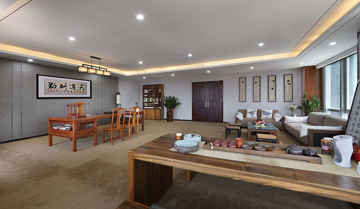 機(jī)電公司董事長(zhǎng)辦公室裝修設(shè)計(jì)實(shí)景圖