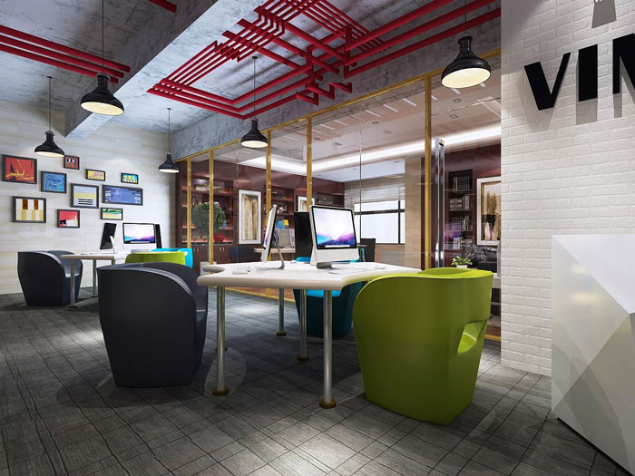 互聯網公司辦公室辦公區(qū)裝修設計效果圖