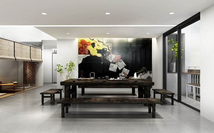 loft風(fēng)格辦公室茶室裝修設(shè)計(jì)效果圖